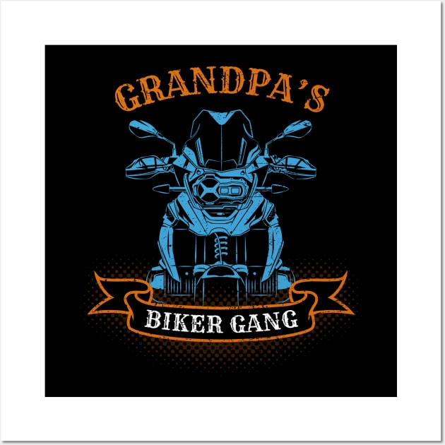 Grandpa's Biker Gang Father's Day Wall Art by DwiRetnoArt99